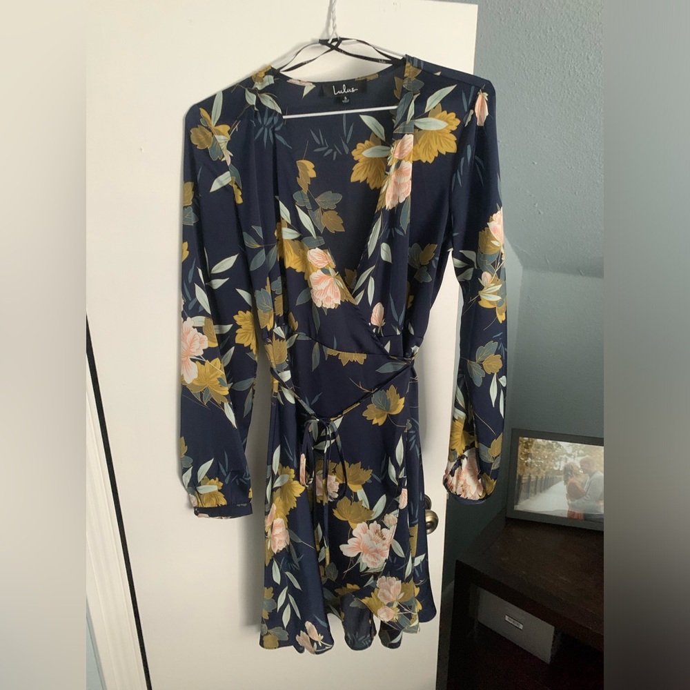 Lulu’s satin wrap dress